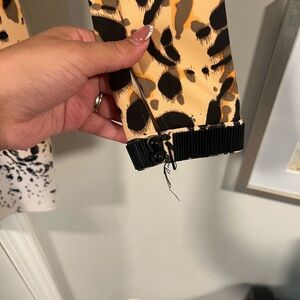 bebe Animal Print Mini Dress with Button Detail